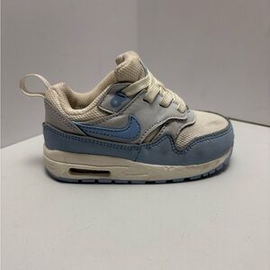 Nike Air Max 1 Easyon PS Blue White Kids Casual Shoes DZ3308-116 Size 5.5